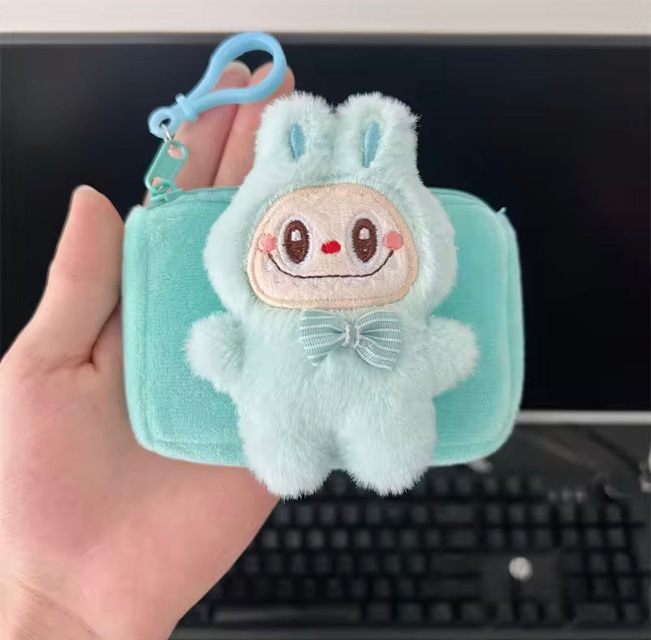 New labubu coin purse, clip on accessories