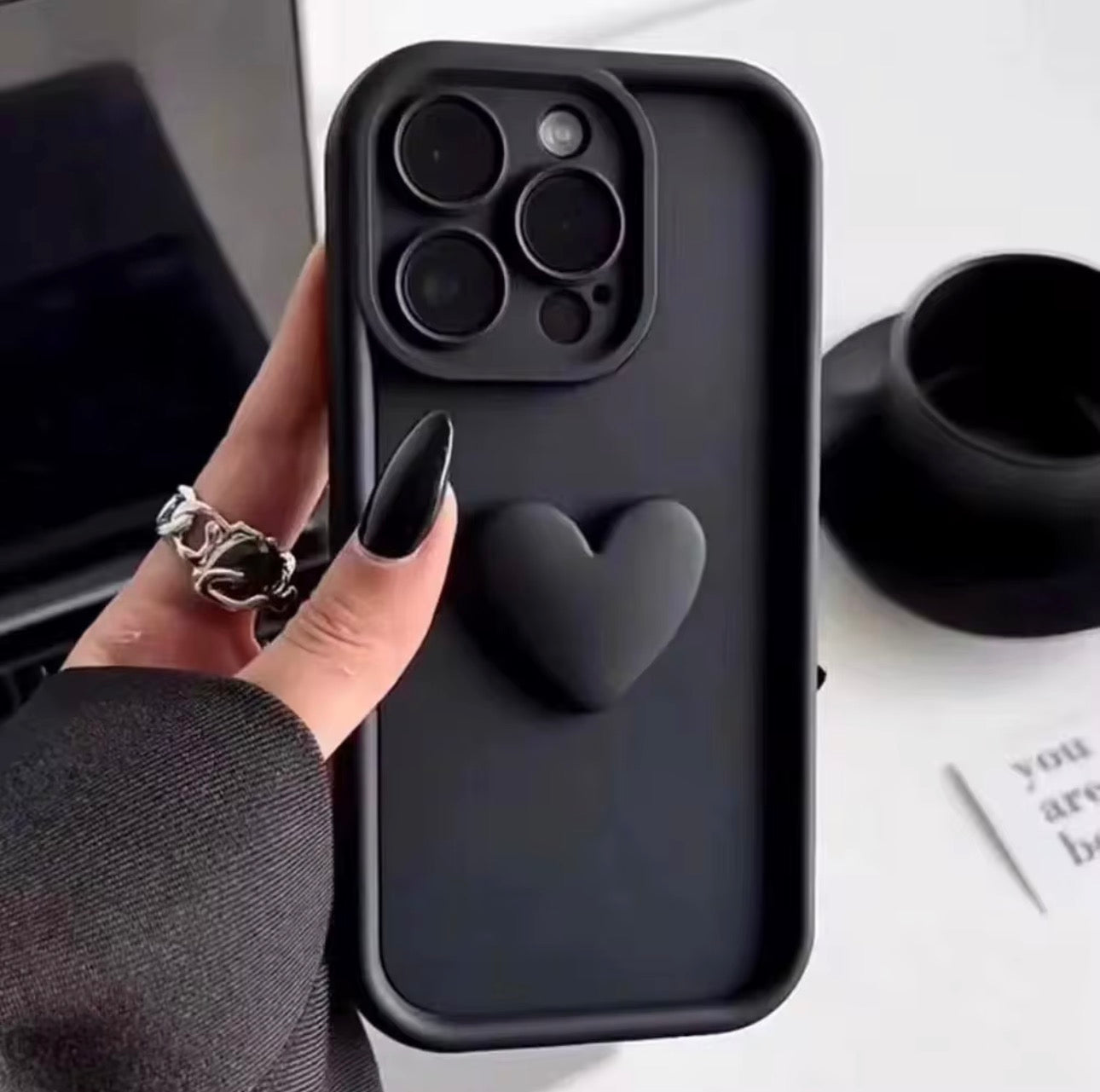 New design 3D love heart iPhone case