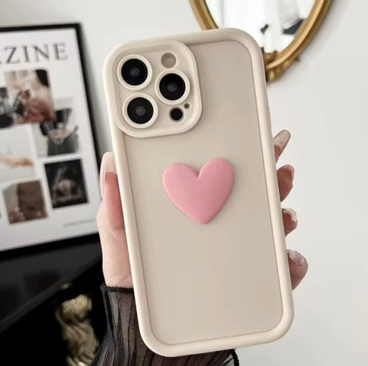 New design 3D love heart iPhone case