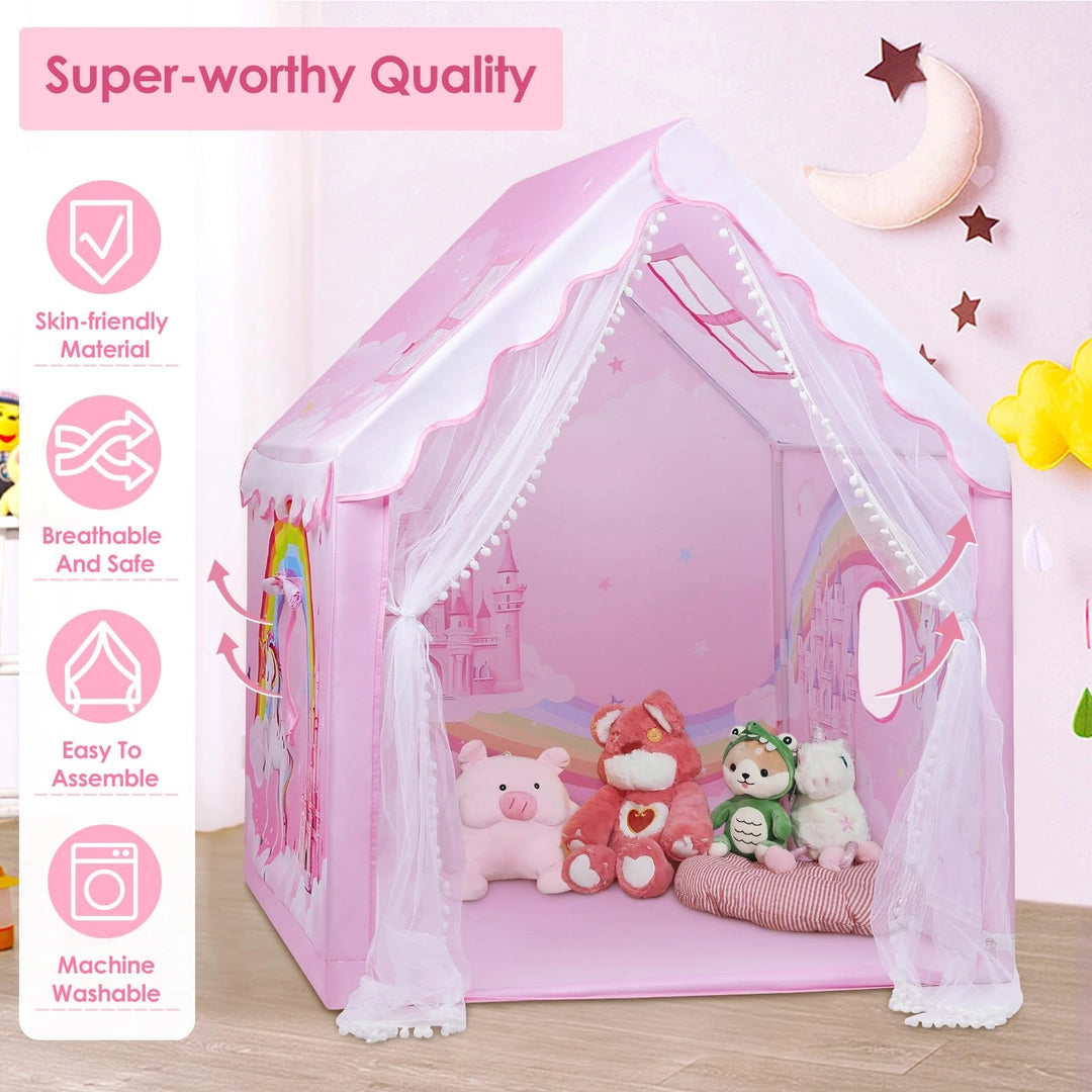 Unicorn Kids Play Tent,Large Pink Playhouse for Kids Girls Indoor, Outdoor,Princess Castle Tent with Windows. £44.99 on Amazon