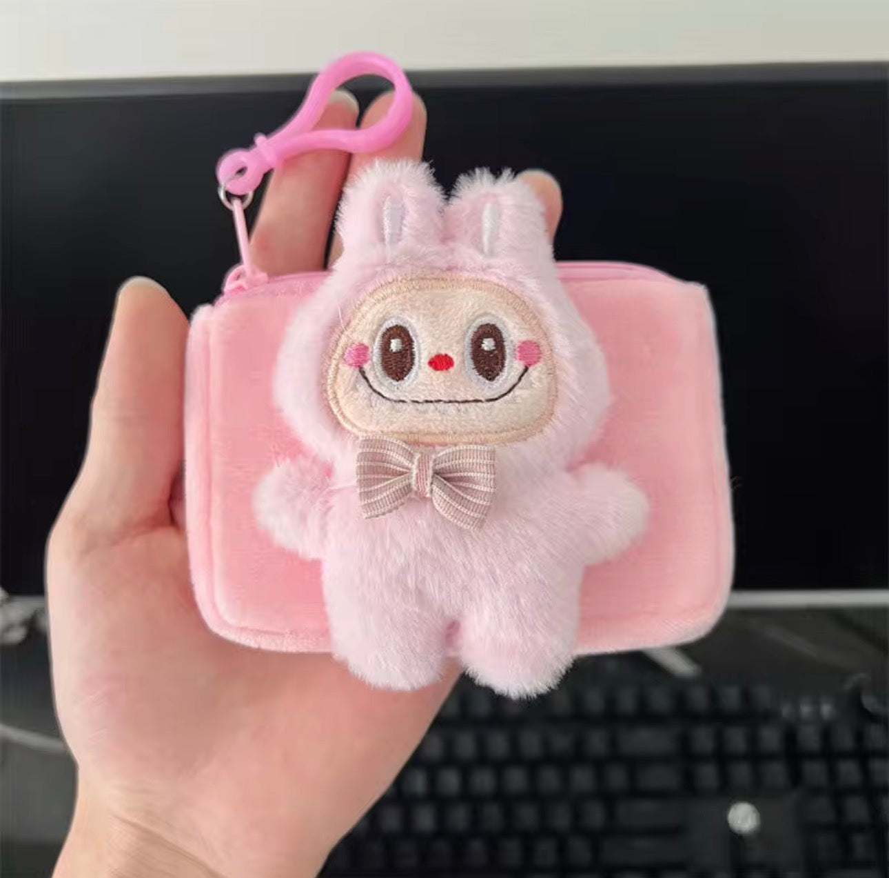 New labubu coin purse, clip on accessories